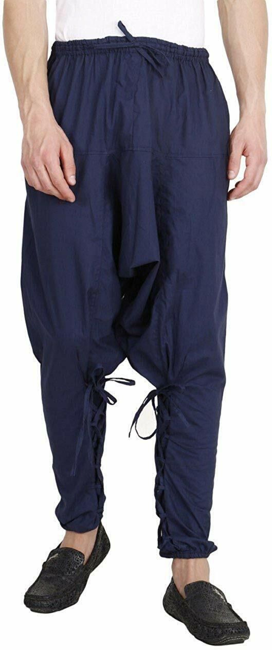 whitewhale Solid Cotton Men Harem Pants-picture-29