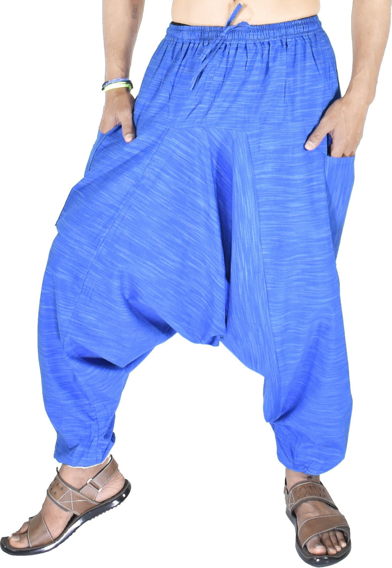whitewhale Striped Cotton Men Harem Pants-picture-42