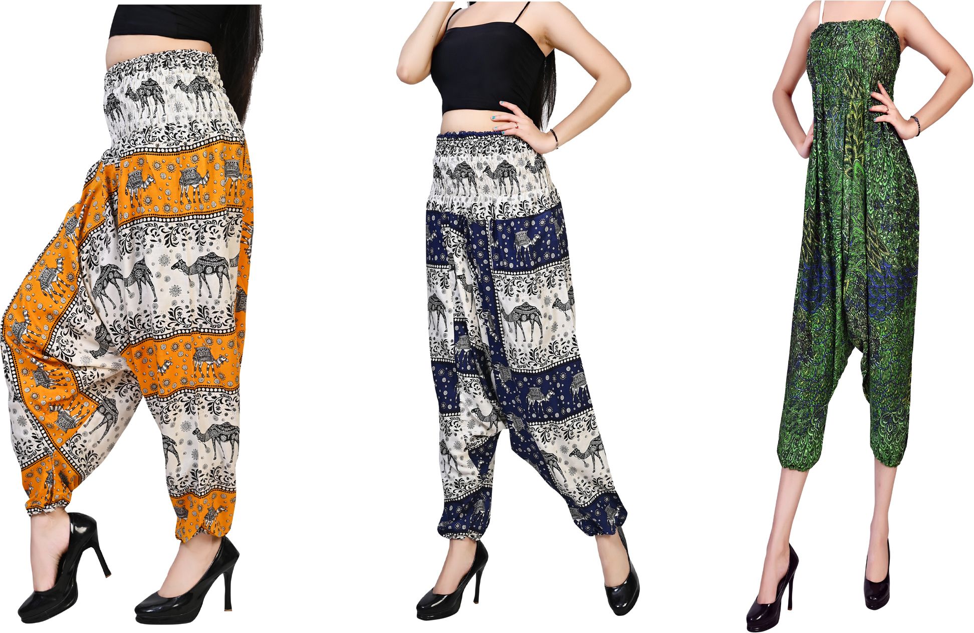 fusfus Printed Rayon, Cotton Women Harem Pants-picture-6