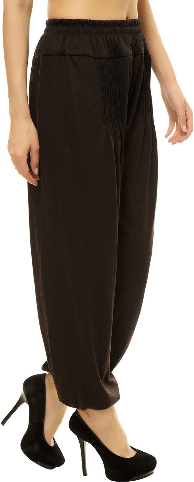 Solid Viscose Women Harem Pants-image-31