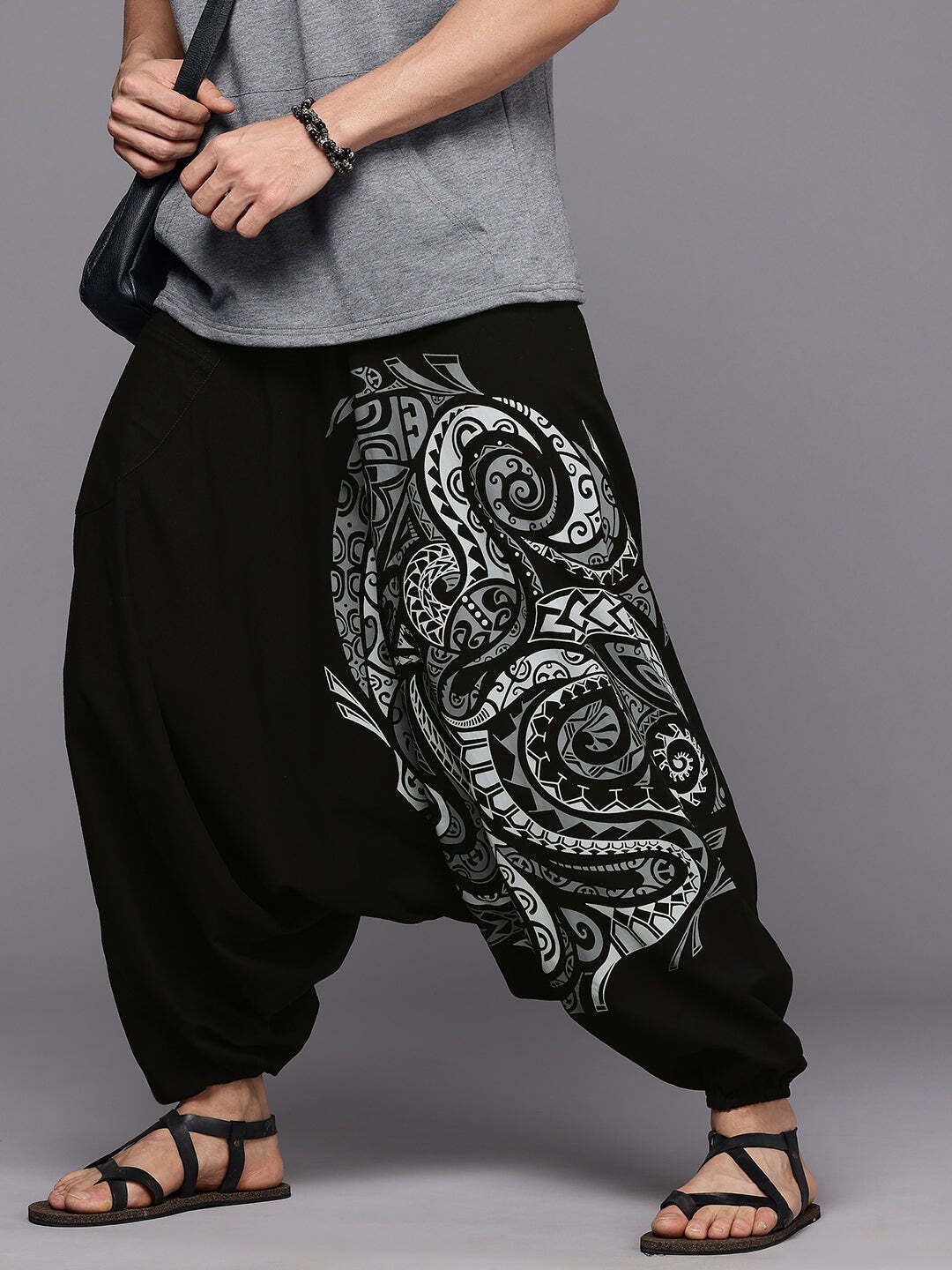 the veshti company Printed Cotton Men Harem Pants-picture-34