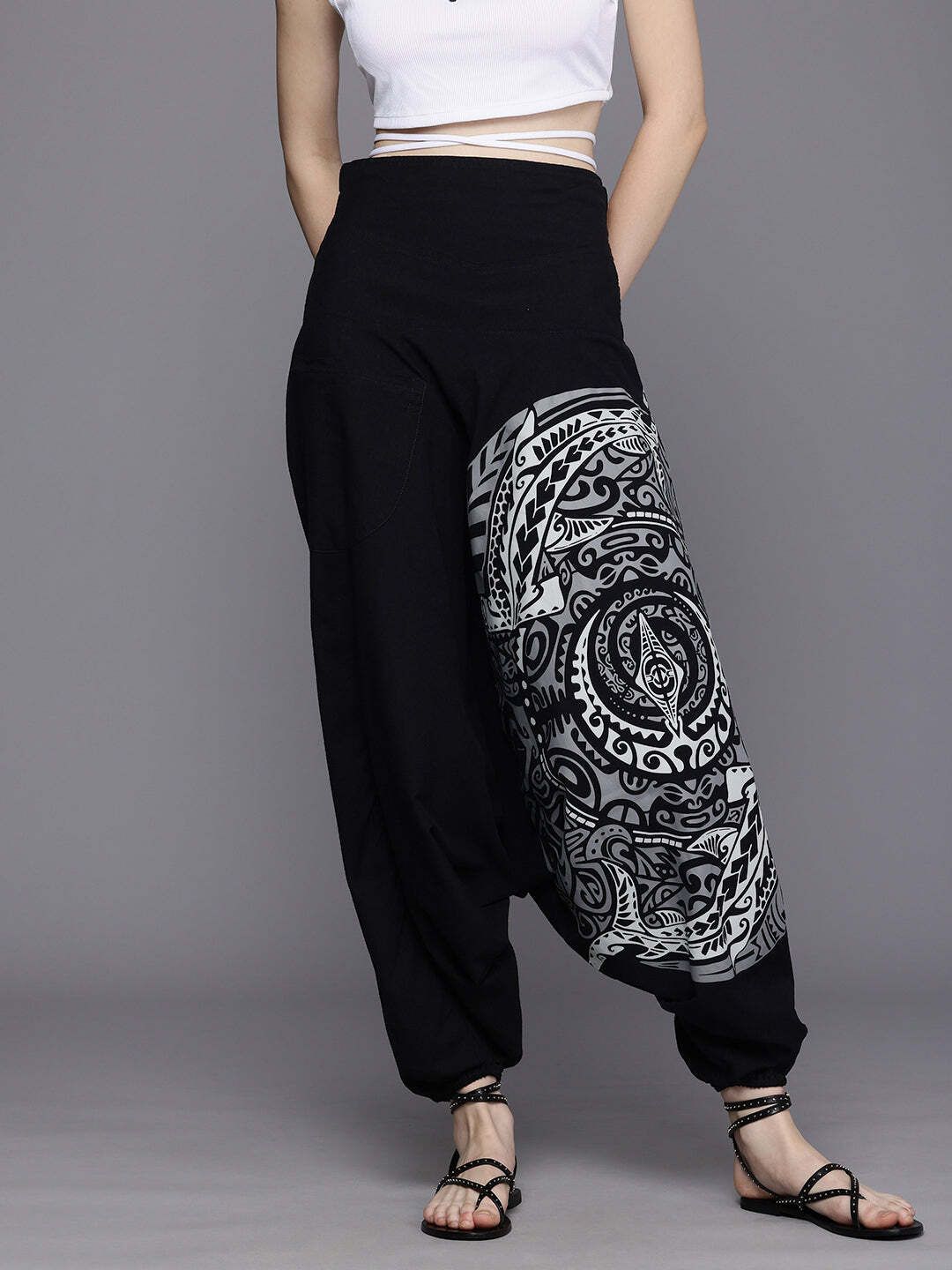 the veshti company Printed Cotton Women Harem Pants-picture-28