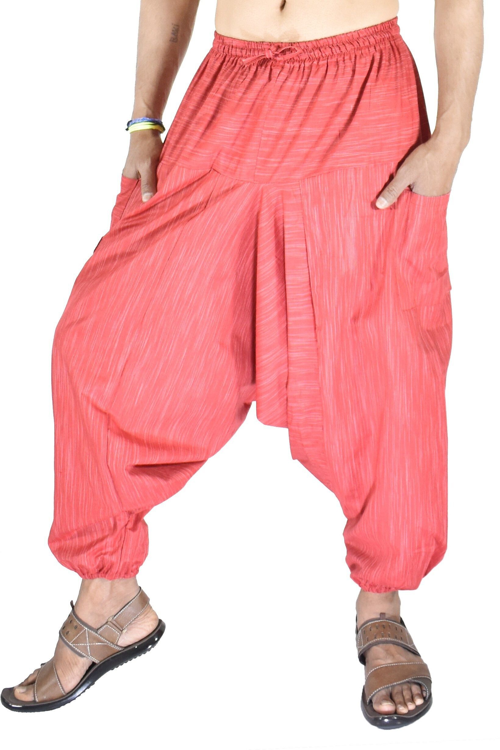 whitewhale Striped Cotton Men Harem Pants-picture-25