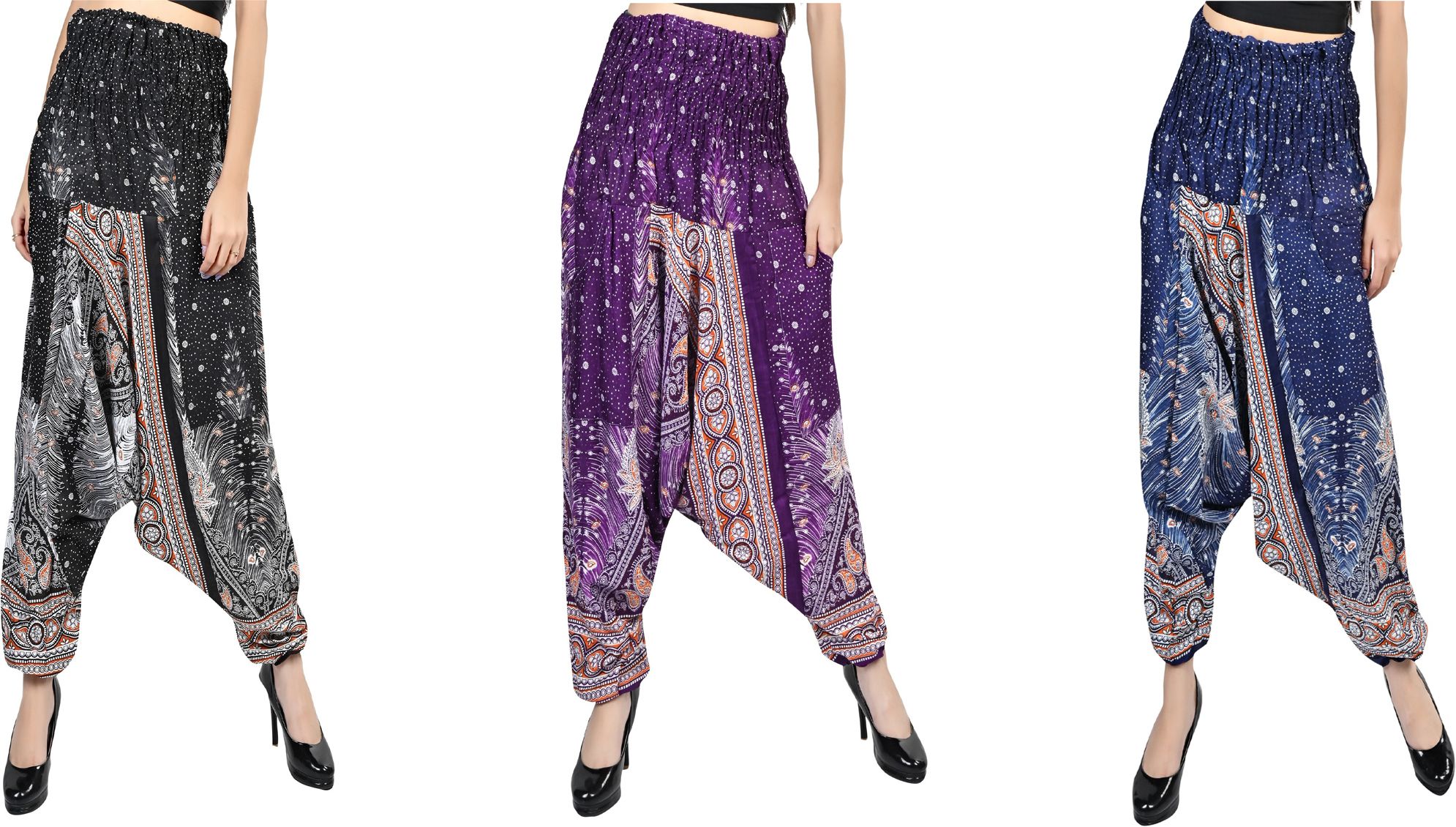 narnari Printed Rayon Women Harem Pants-picture-22