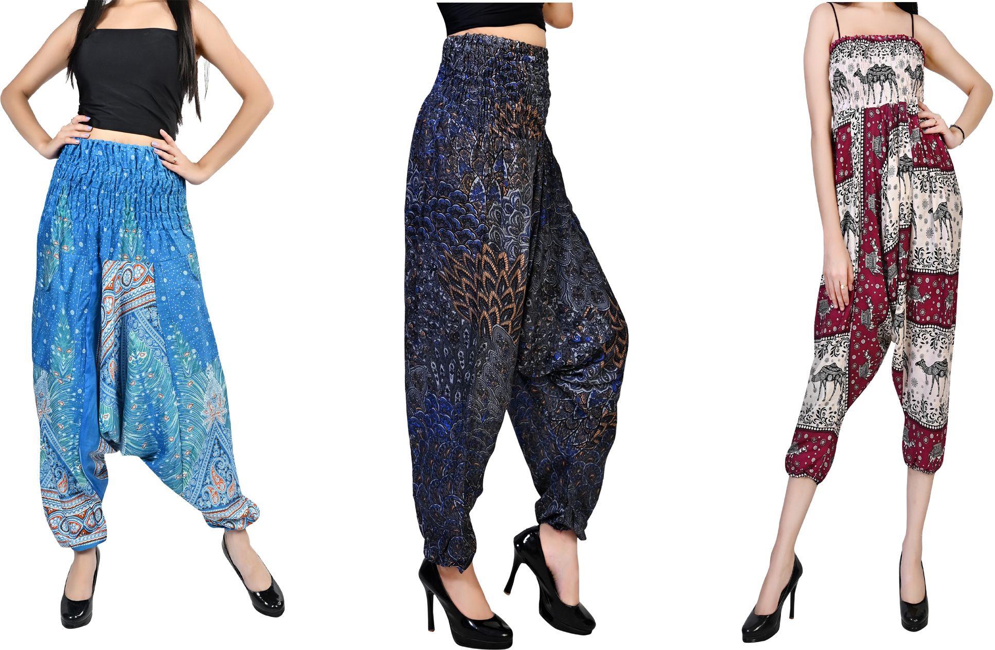 fusfus Printed Rayon, Cotton Women Harem Pants-picture-31