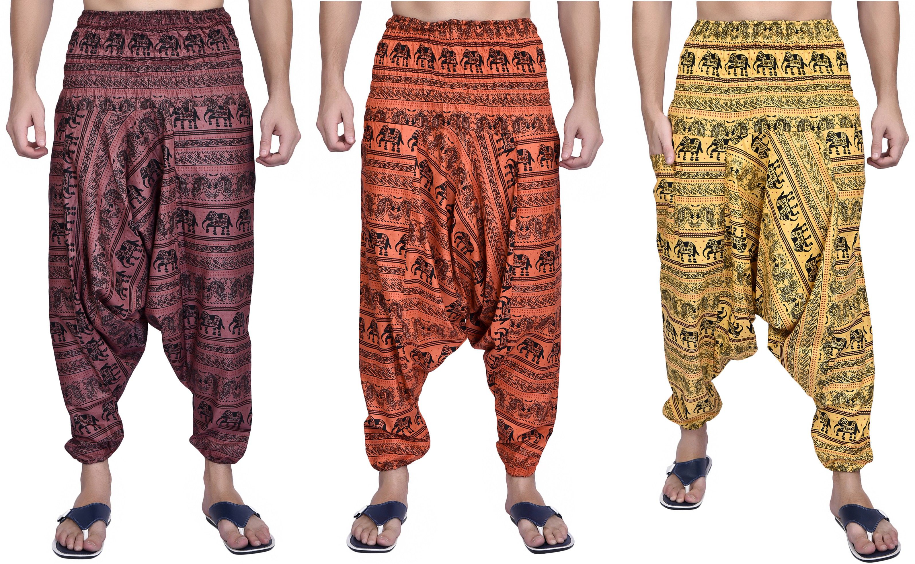 viku Printed Cotton Men Harem Pants-picture-17