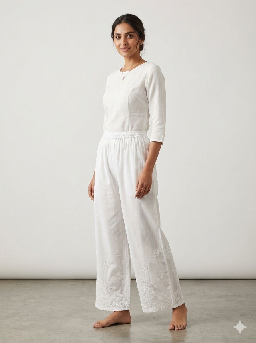 Embroidered Rayon Women Harem Pants-image-11