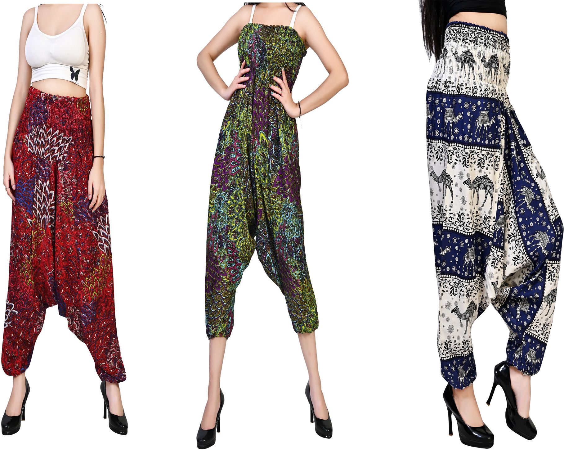 fusfus Printed Rayon, Cotton Women Harem Pants-picture-25