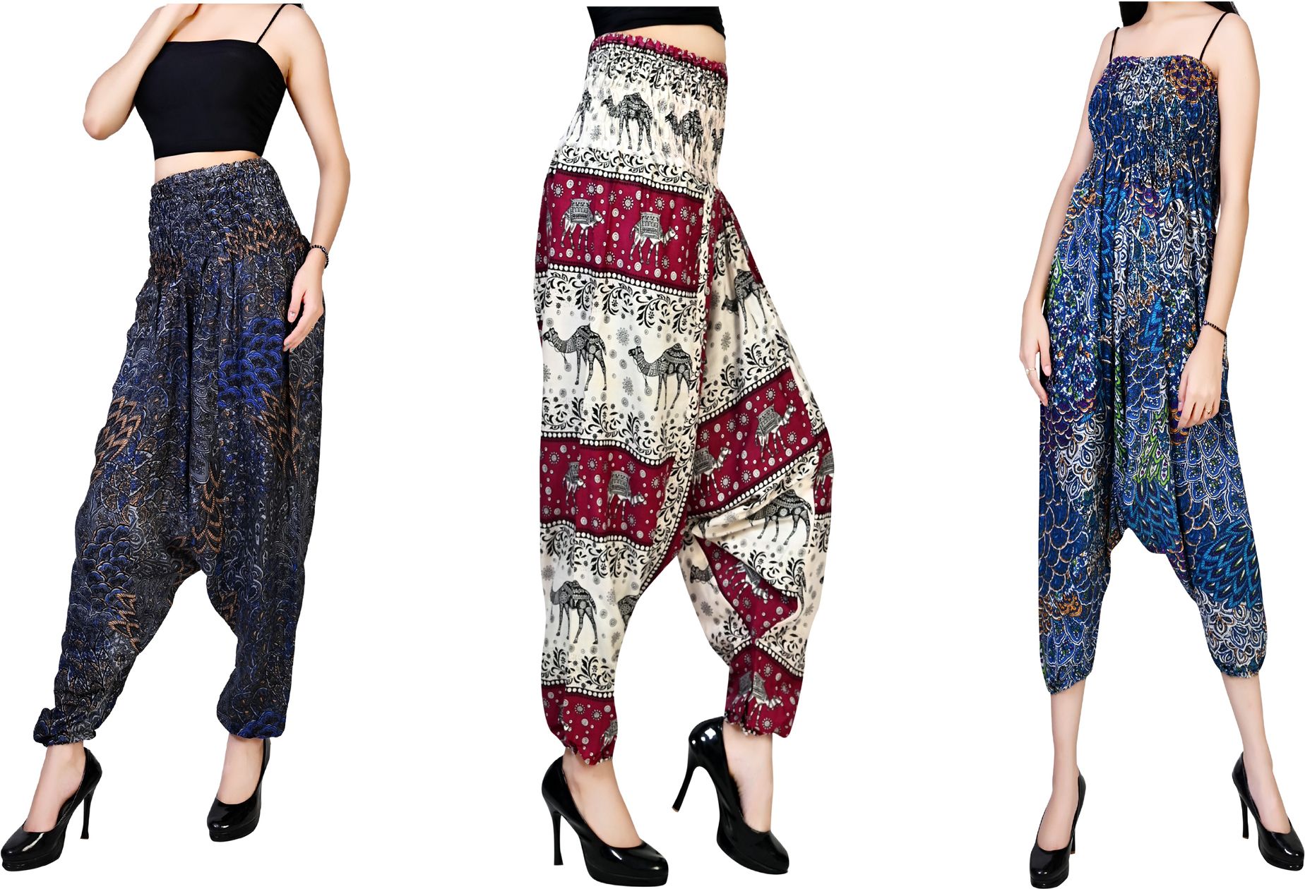 fusfus Printed Rayon, Cotton Women Harem Pants-picture-38