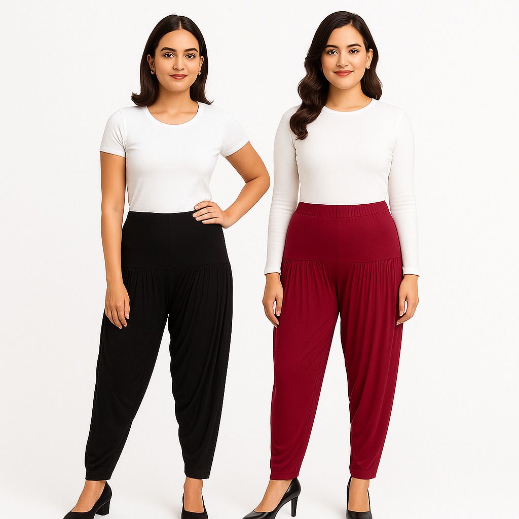 cozyplay Solid Viscose Women Harem Pants-picture-39