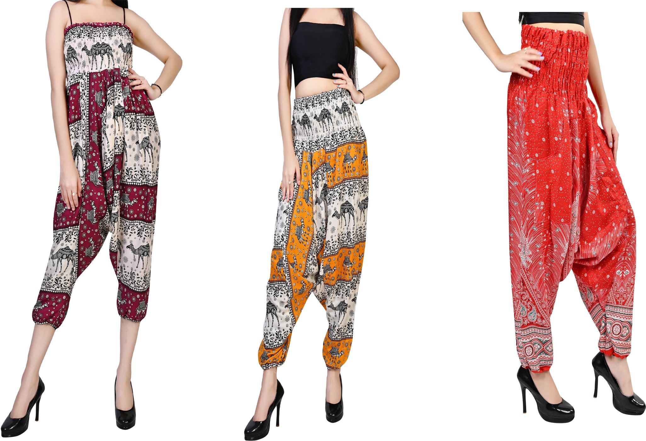 fusfus Printed Rayon, Cotton Women Harem Pants-picture-35