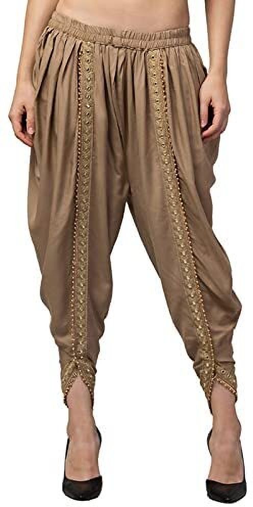 meemaya Embroidered, Solid Cotton Women Harem Pants-picture-17