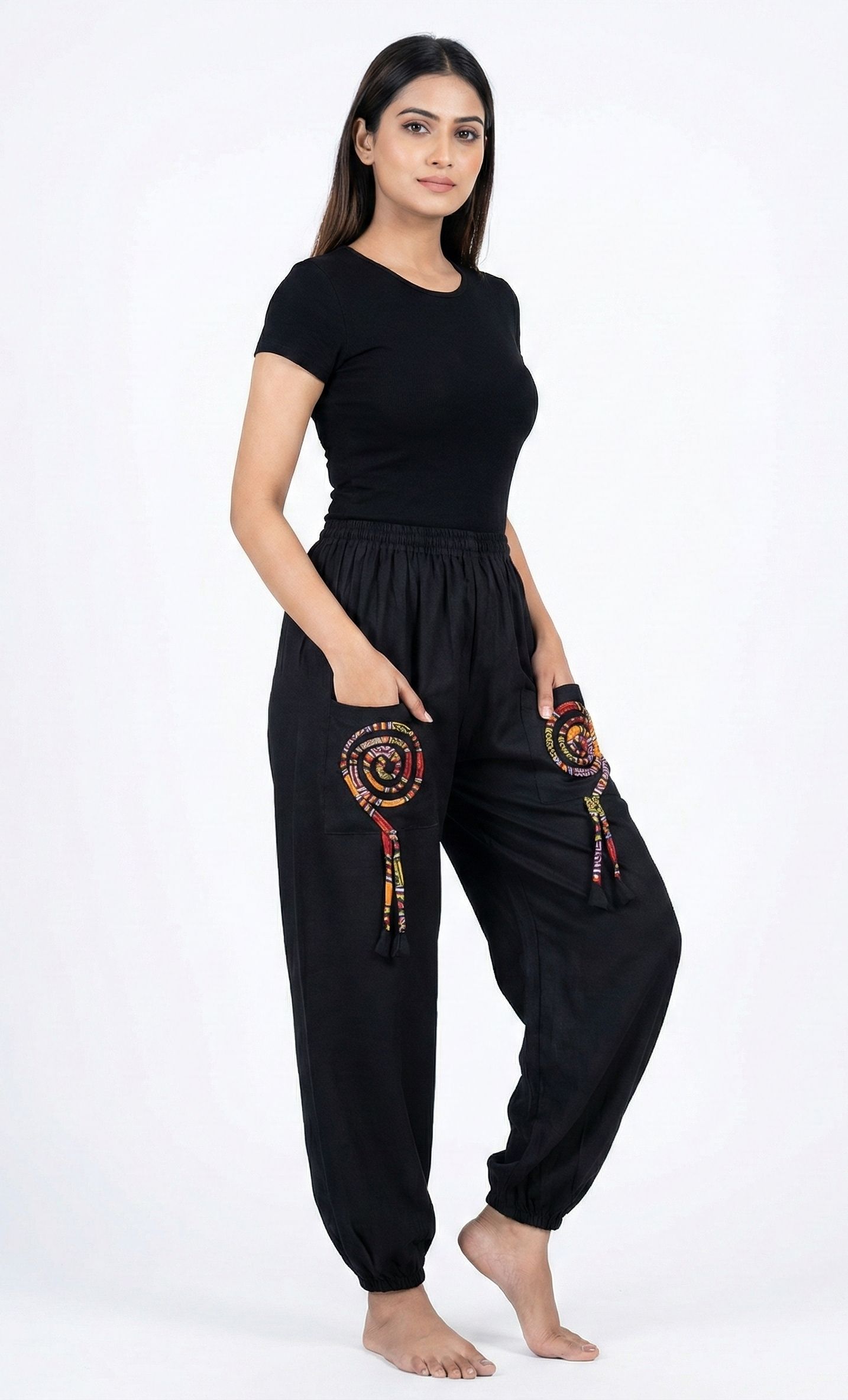Solid Rayon Women Harem Pants