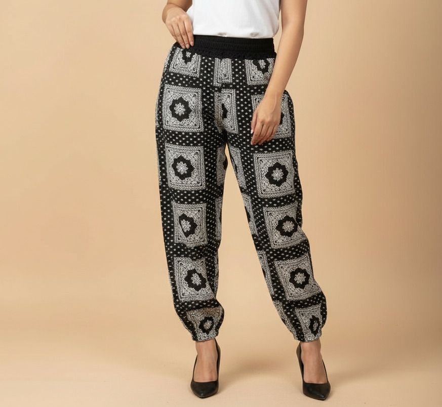 aileyis Printed Polyester Women Harem Pants-picture-17
