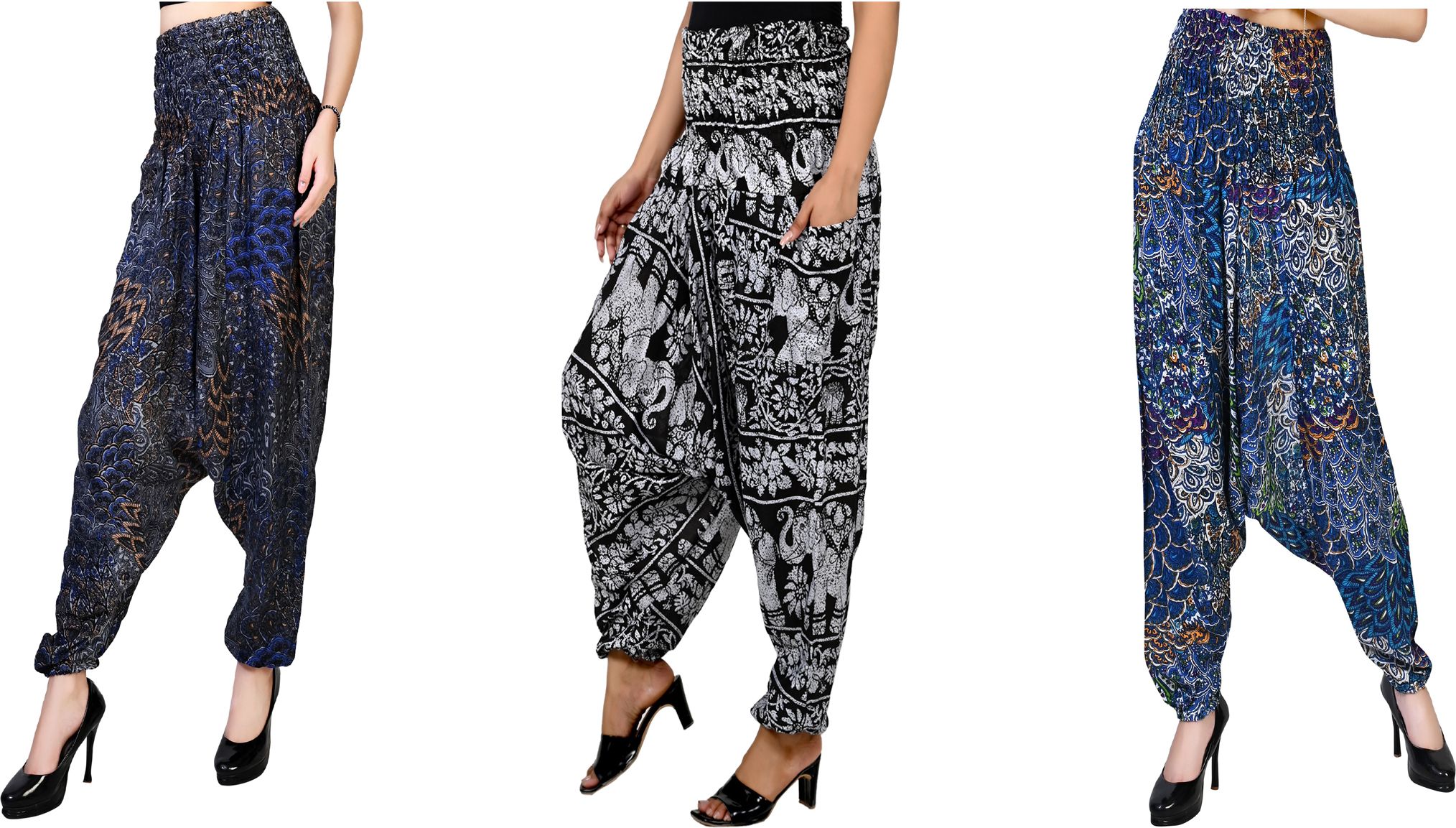 narnari Printed Rayon Women Harem Pants-picture-30
