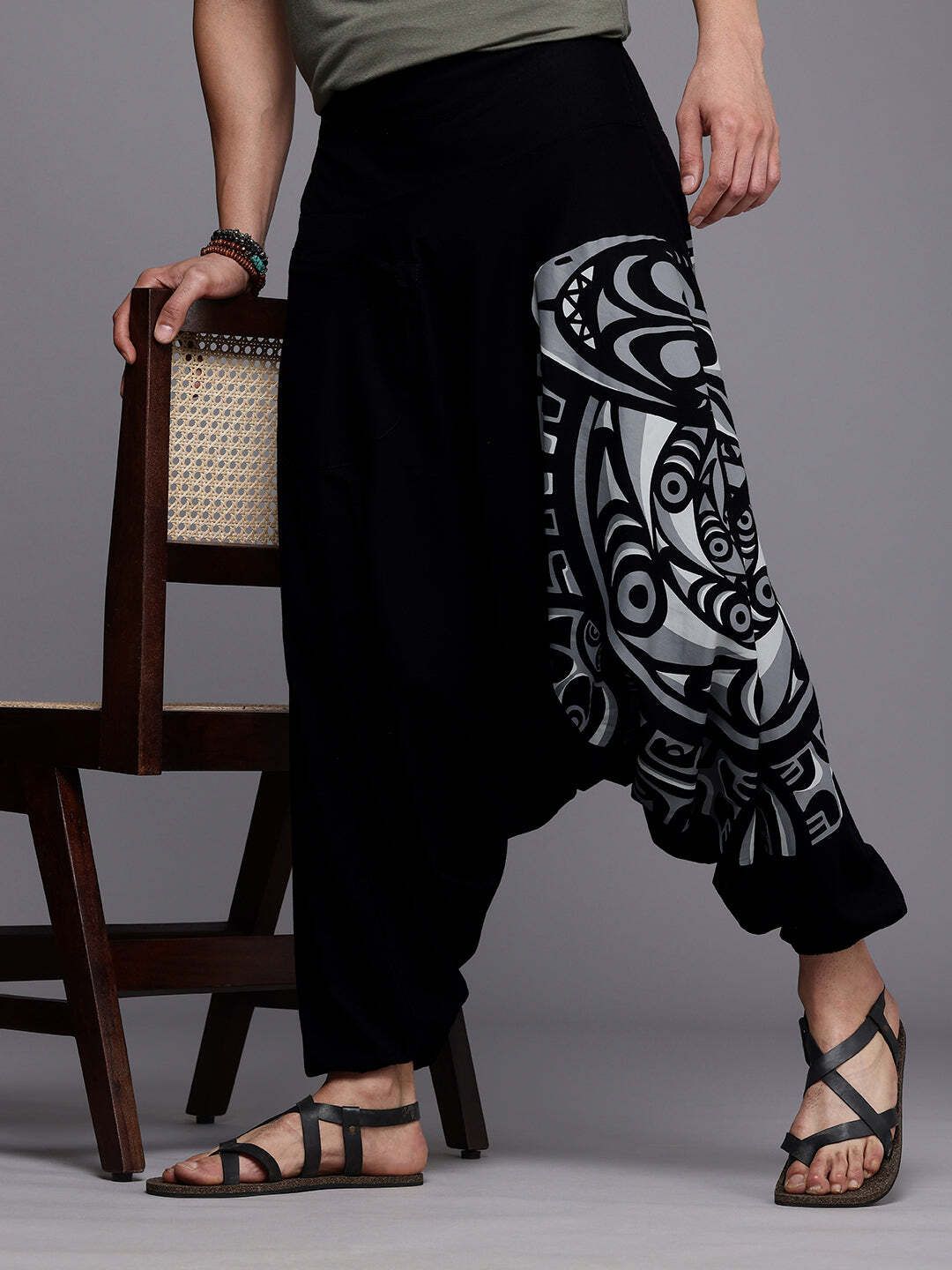 the veshti company Printed Cotton Men Harem Pants-picture-13
