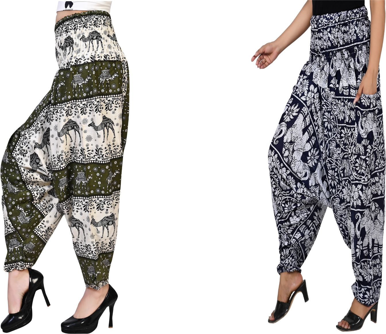narnari Printed Rayon Women Harem Pants-picture-14