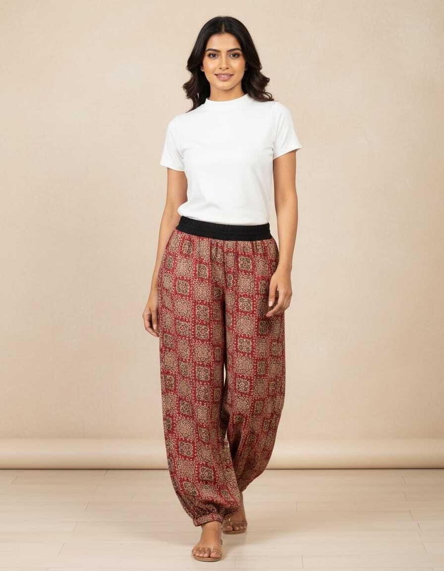 aileyis Printed Polyester Women Harem Pants-picture-22