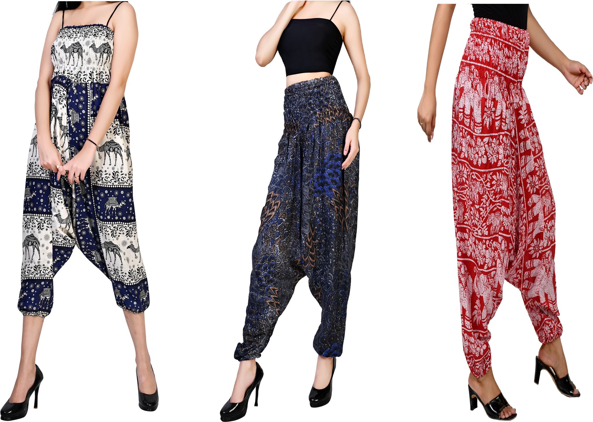 fusfus Printed Rayon, Cotton Women Harem Pants-picture-31