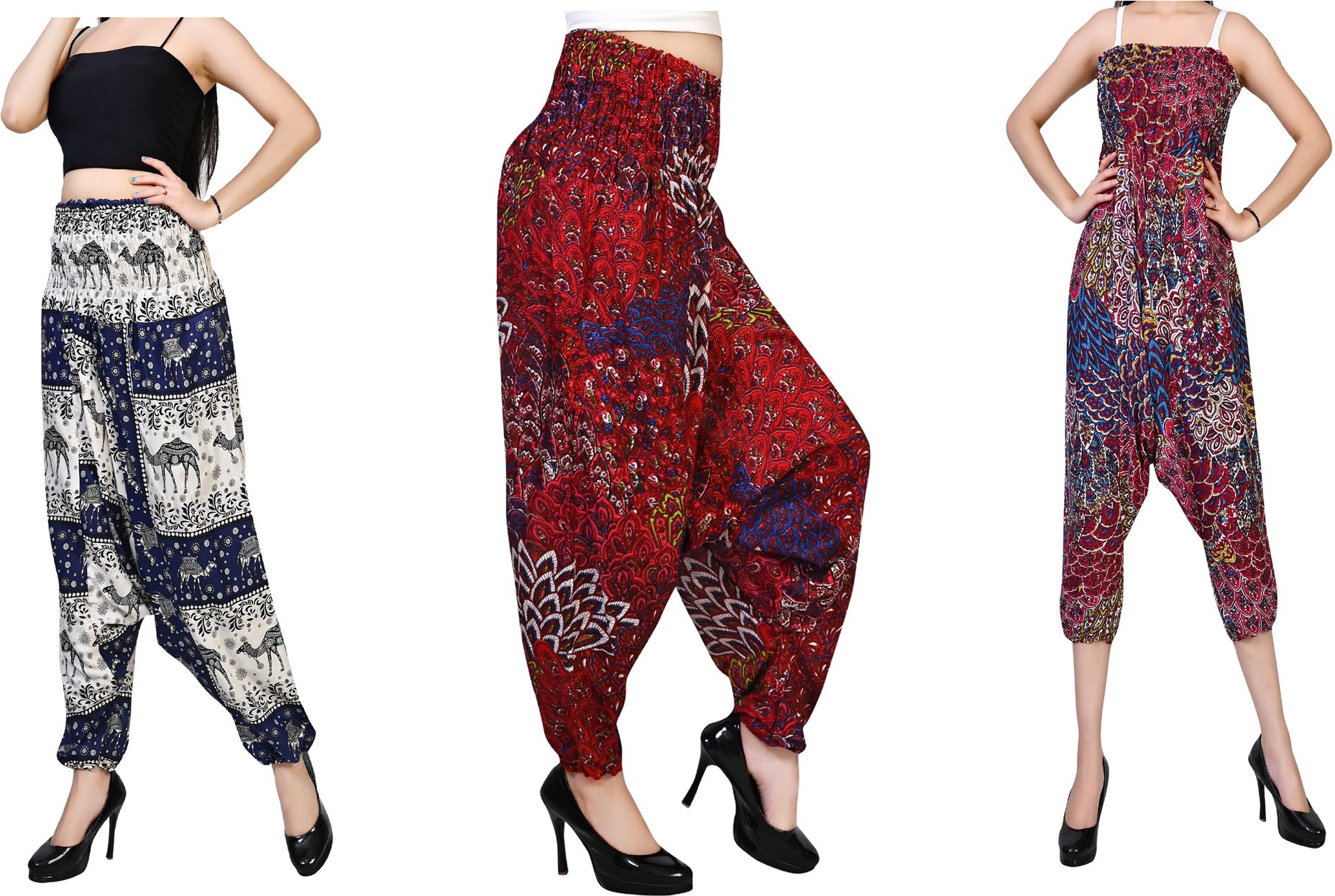 fusfus Printed Rayon, Cotton Women Harem Pants-picture-9