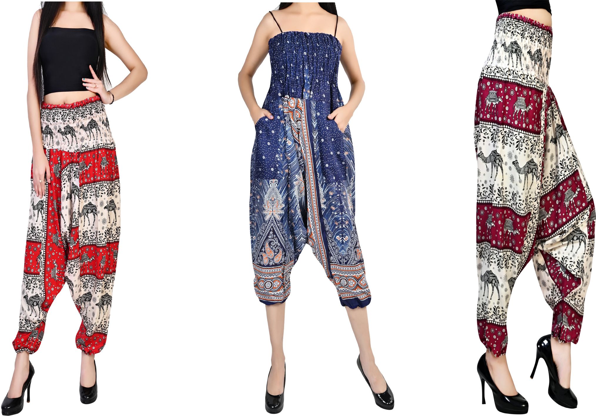 fusfus Printed Rayon, Cotton Women Harem Pants-picture-27