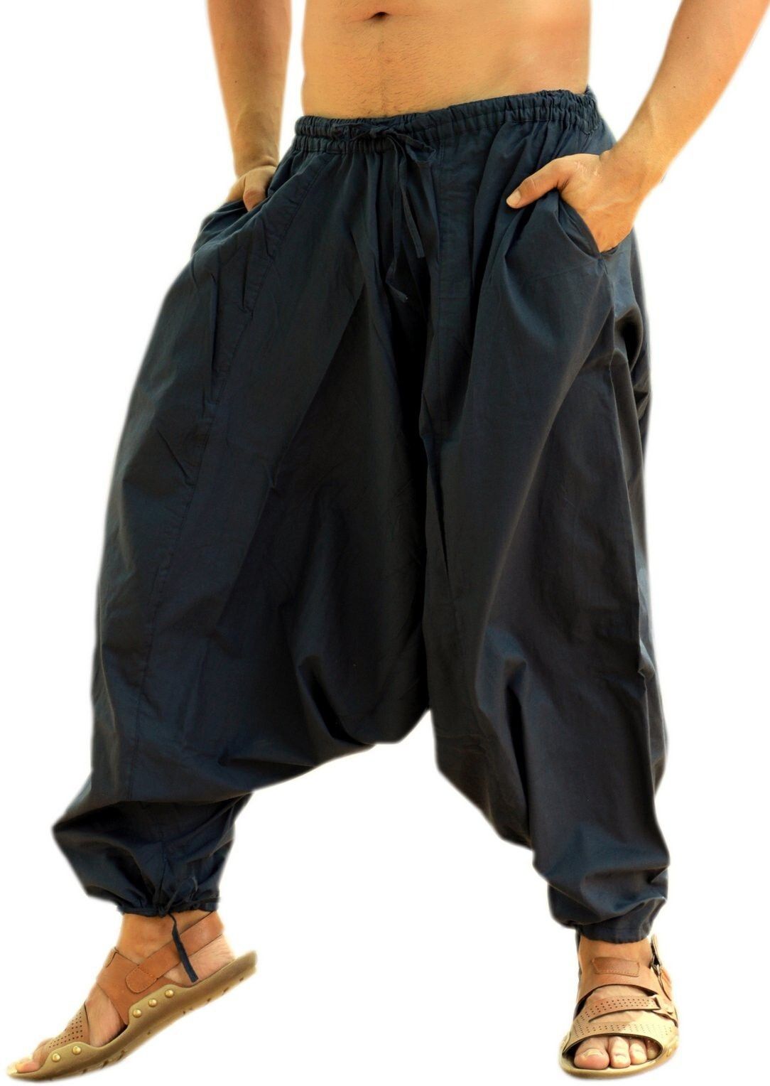 Solid Rayon Men Harem Pants
