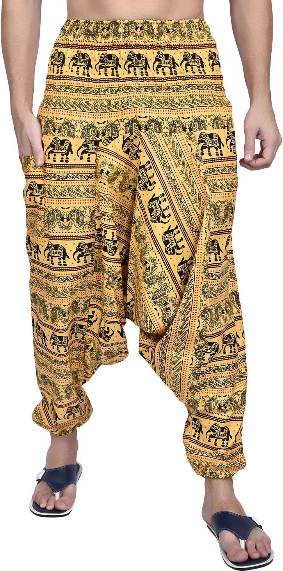viku Printed Cotton Men Harem Pants-picture-31