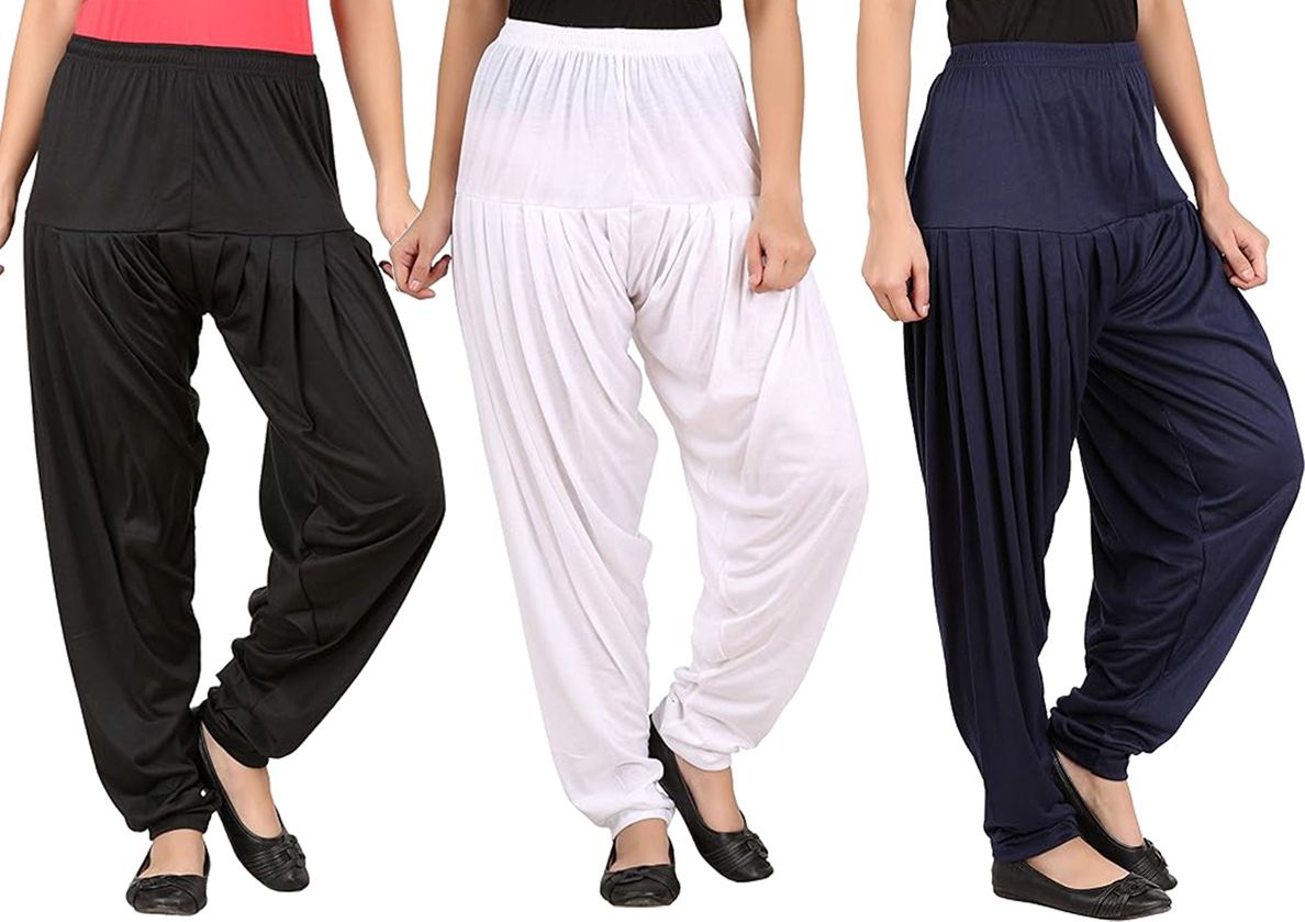 Solid Viscose Women Harem Pants-image-22