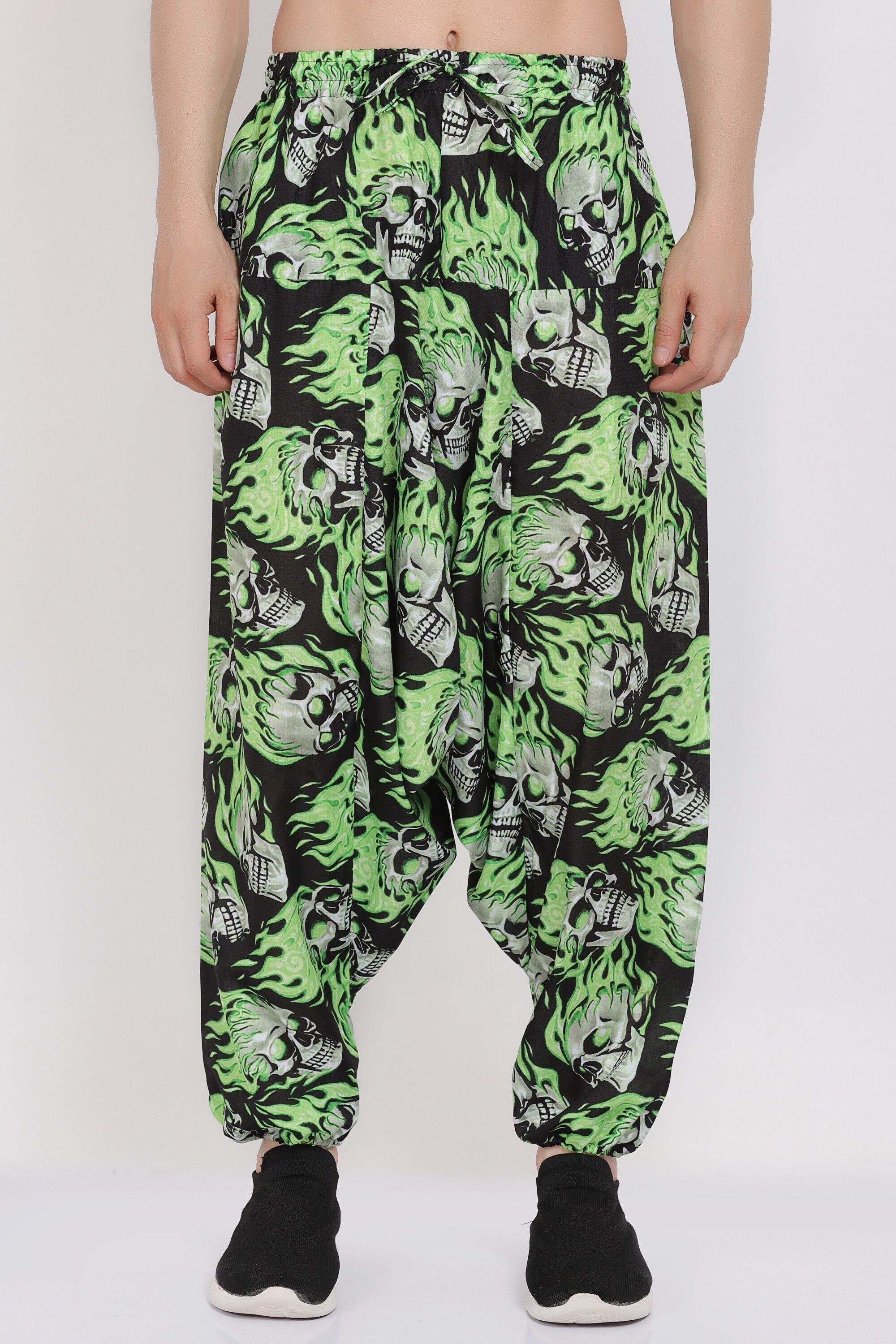 whitewhale Printed Cotton Men Harem Pants-picture-18