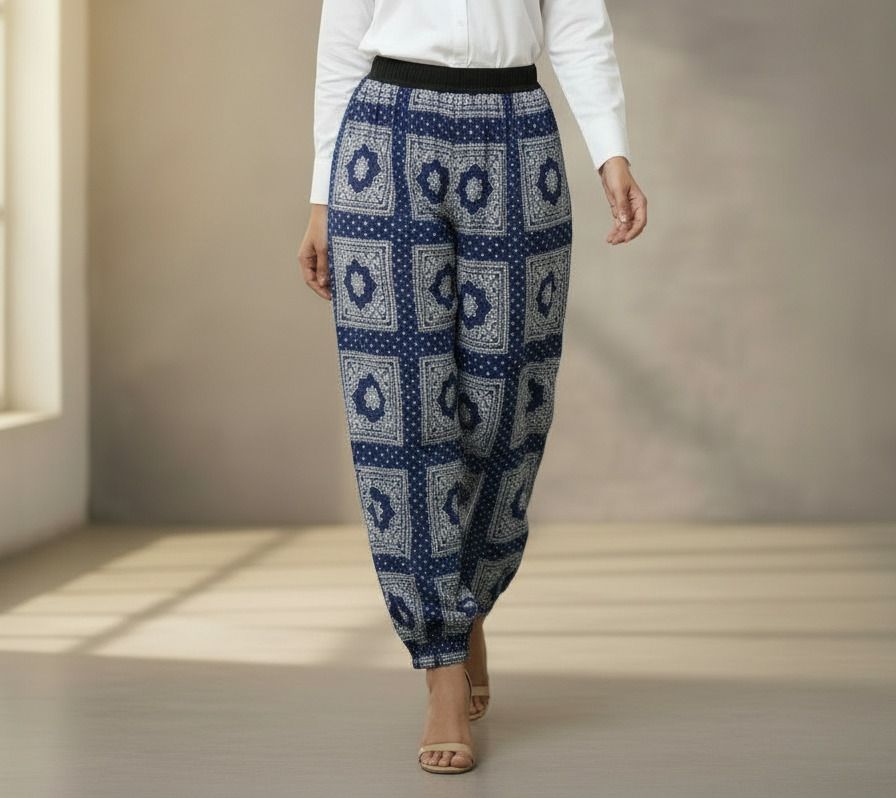 aileyis Printed Polyester Women Harem Pants-picture-33