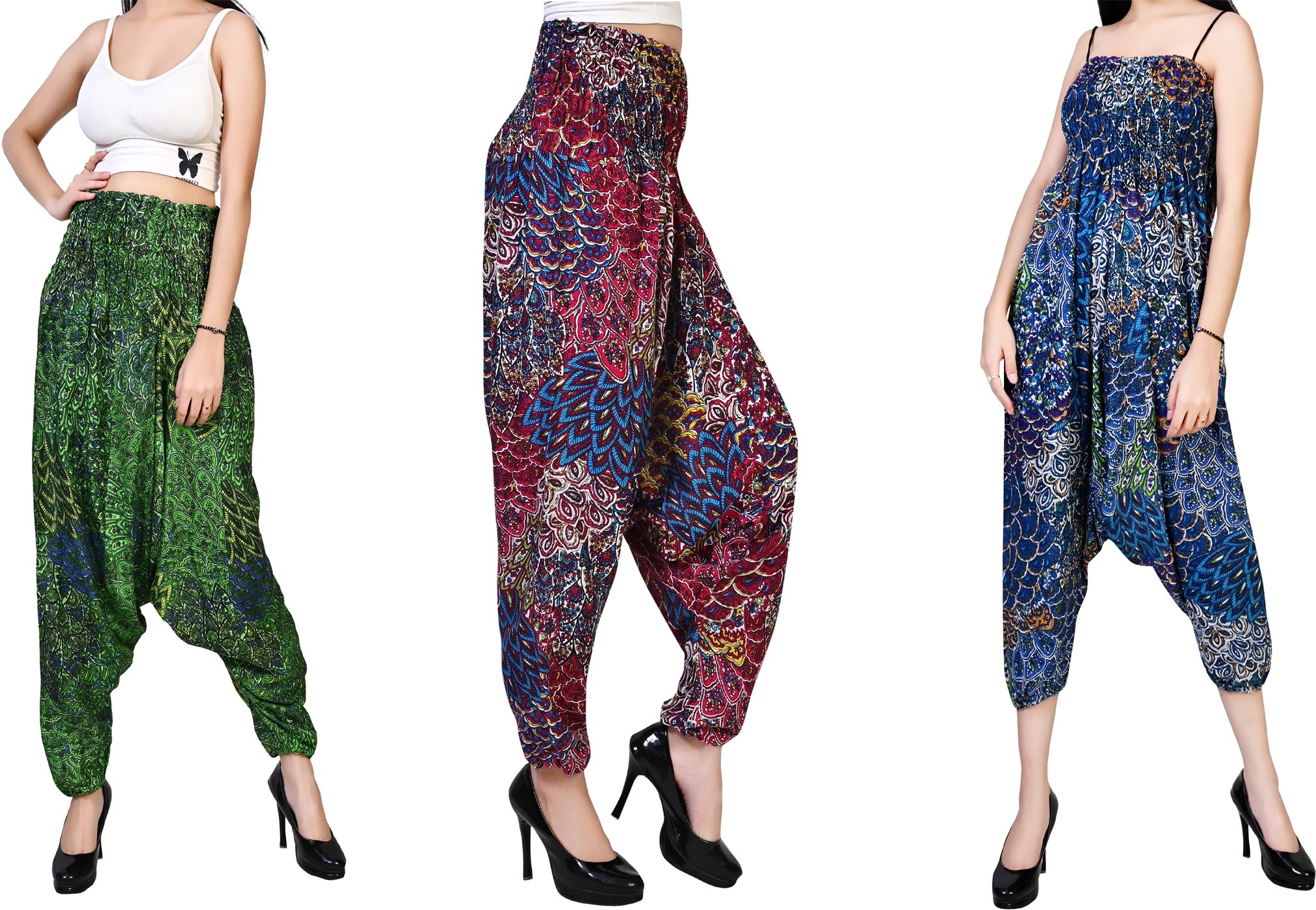 fusfus Printed Rayon, Cotton Women Harem Pants-picture-14