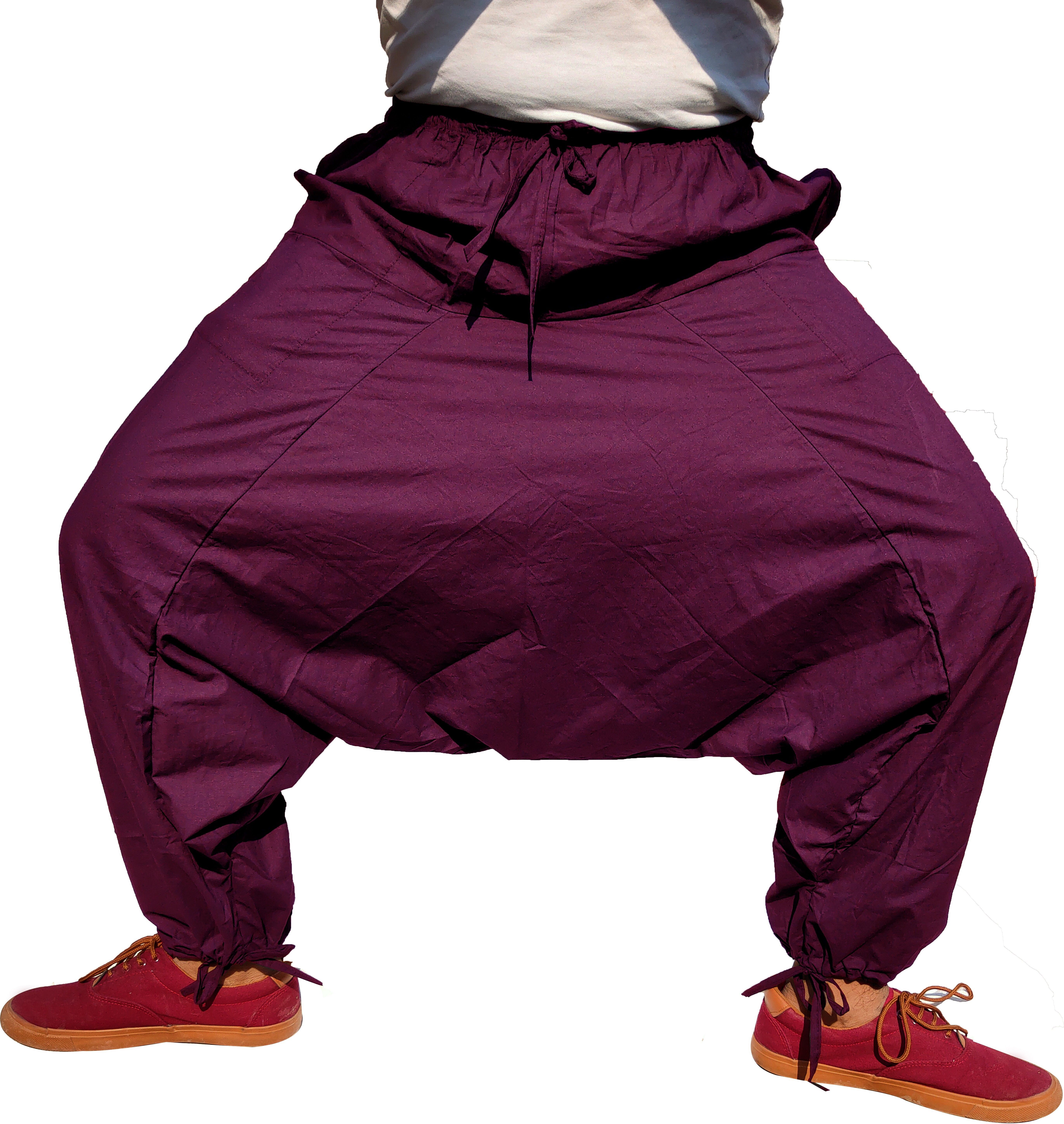 whitewhale Solid Cotton Men Harem Pants-picture-10