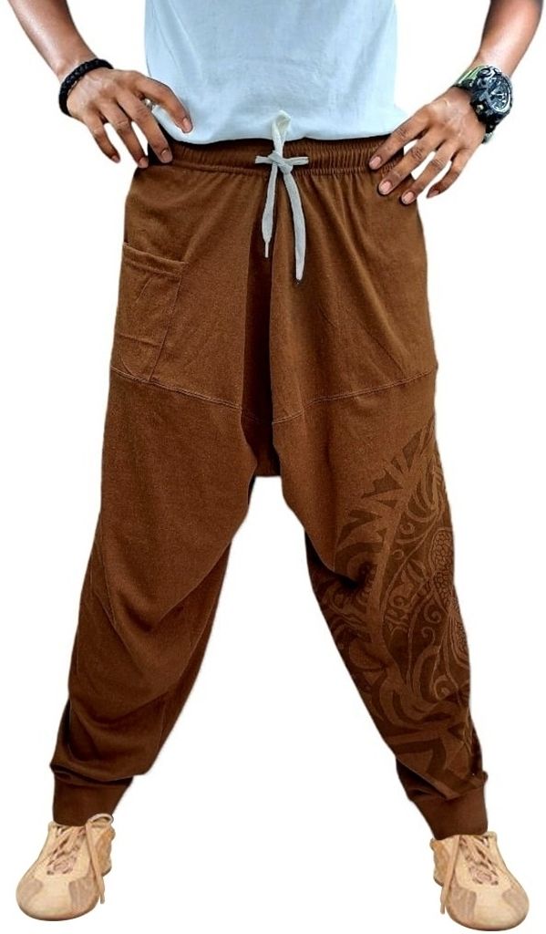 metro stitch Printed Cotton Men Harem Pants-picture-12