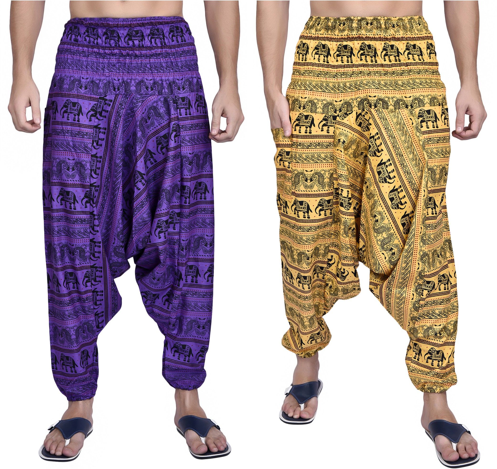 viku Printed Cotton Men Harem Pants-picture-26