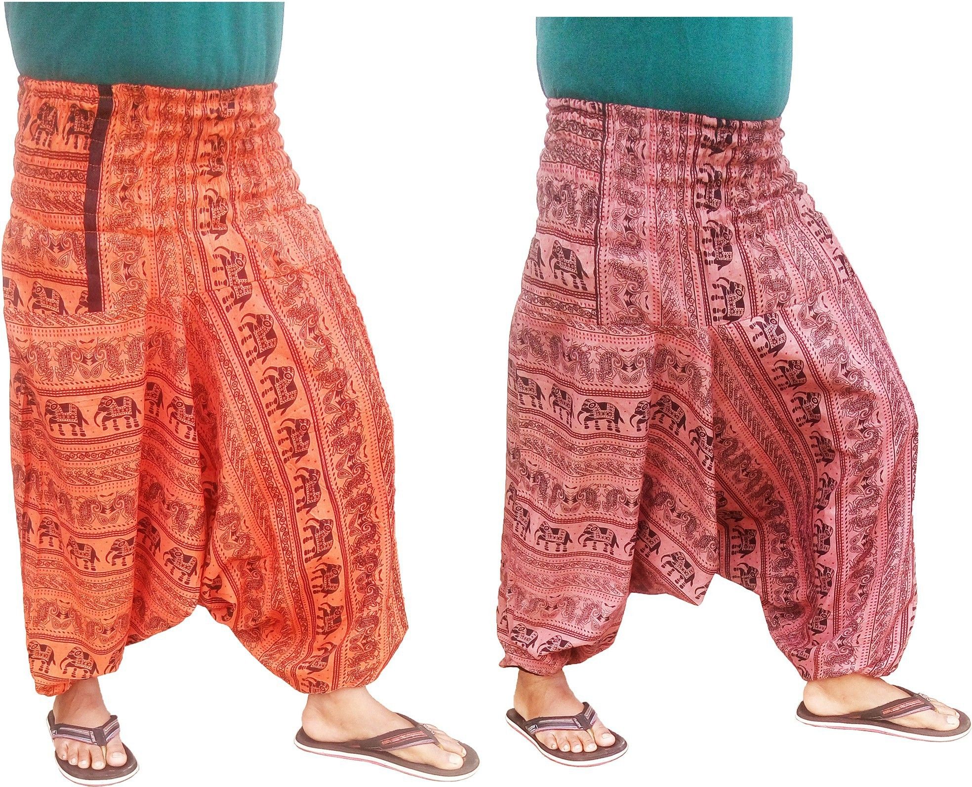 icare Printed Cotton Blend Men Harem Pants-picture-26