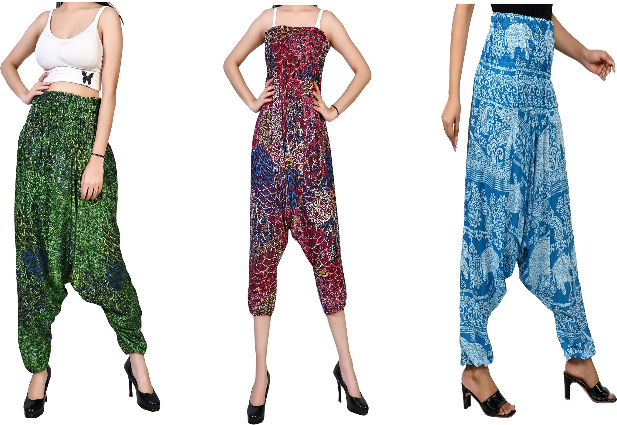 fusfus Printed Rayon, Cotton Women Harem Pants-picture-37