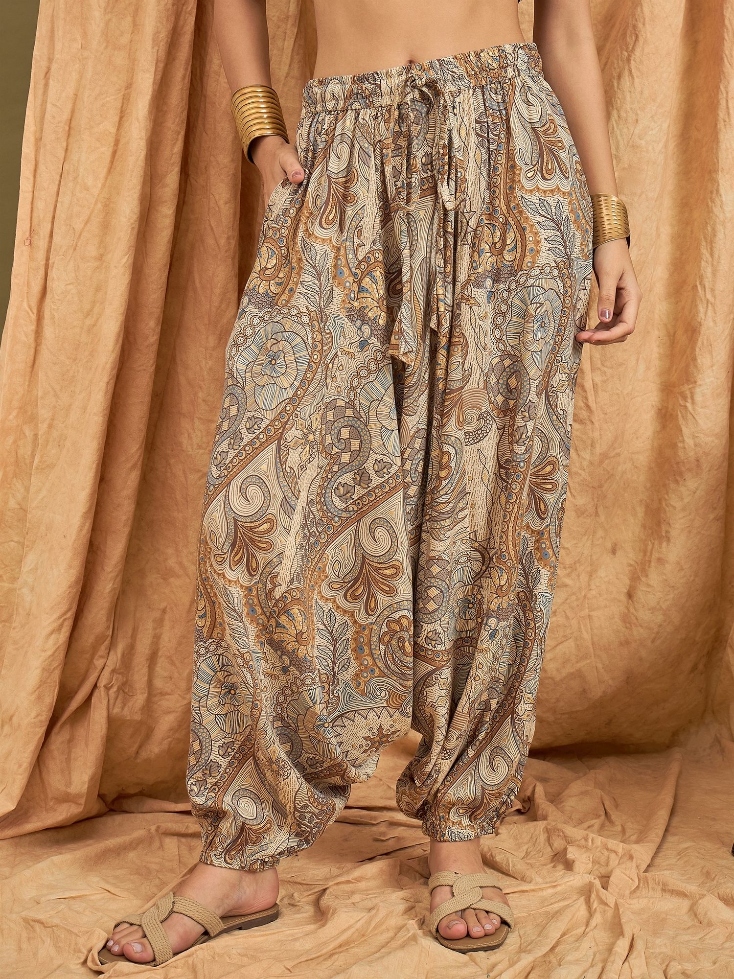 inweave Printed Rayon Women Harem Pants-picture-30