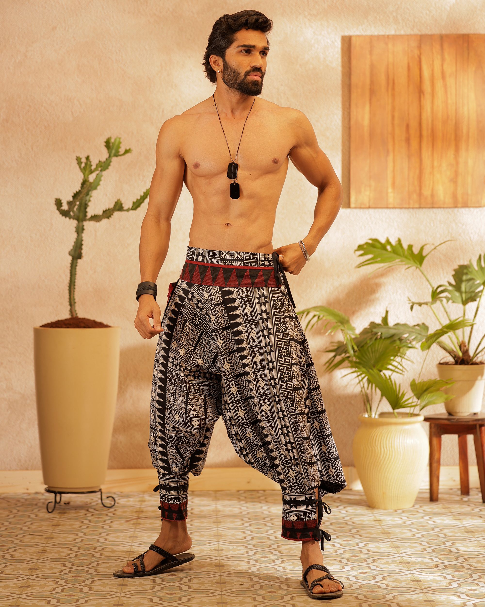Printed Cotton Men Harem Pants-image-45