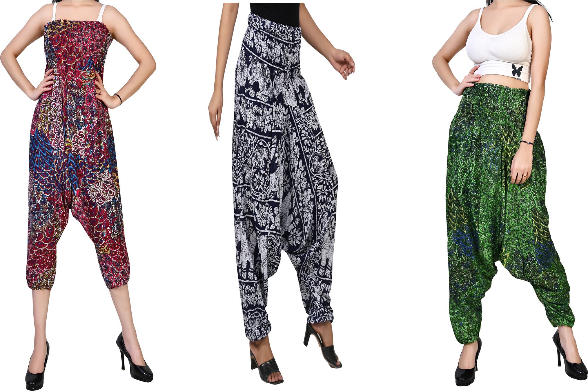 fusfus Printed Rayon, Cotton Women Harem Pants-picture-9