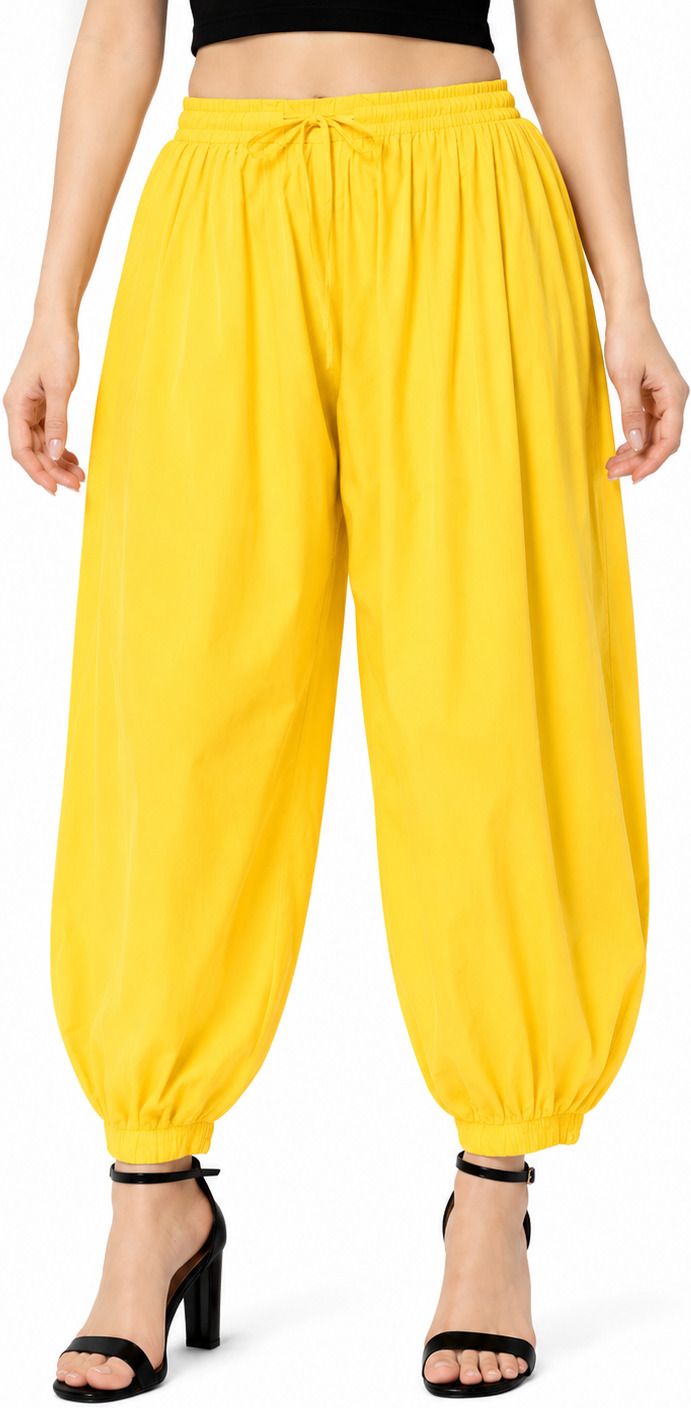 Solid Cotton Women Harem Pants-image-39