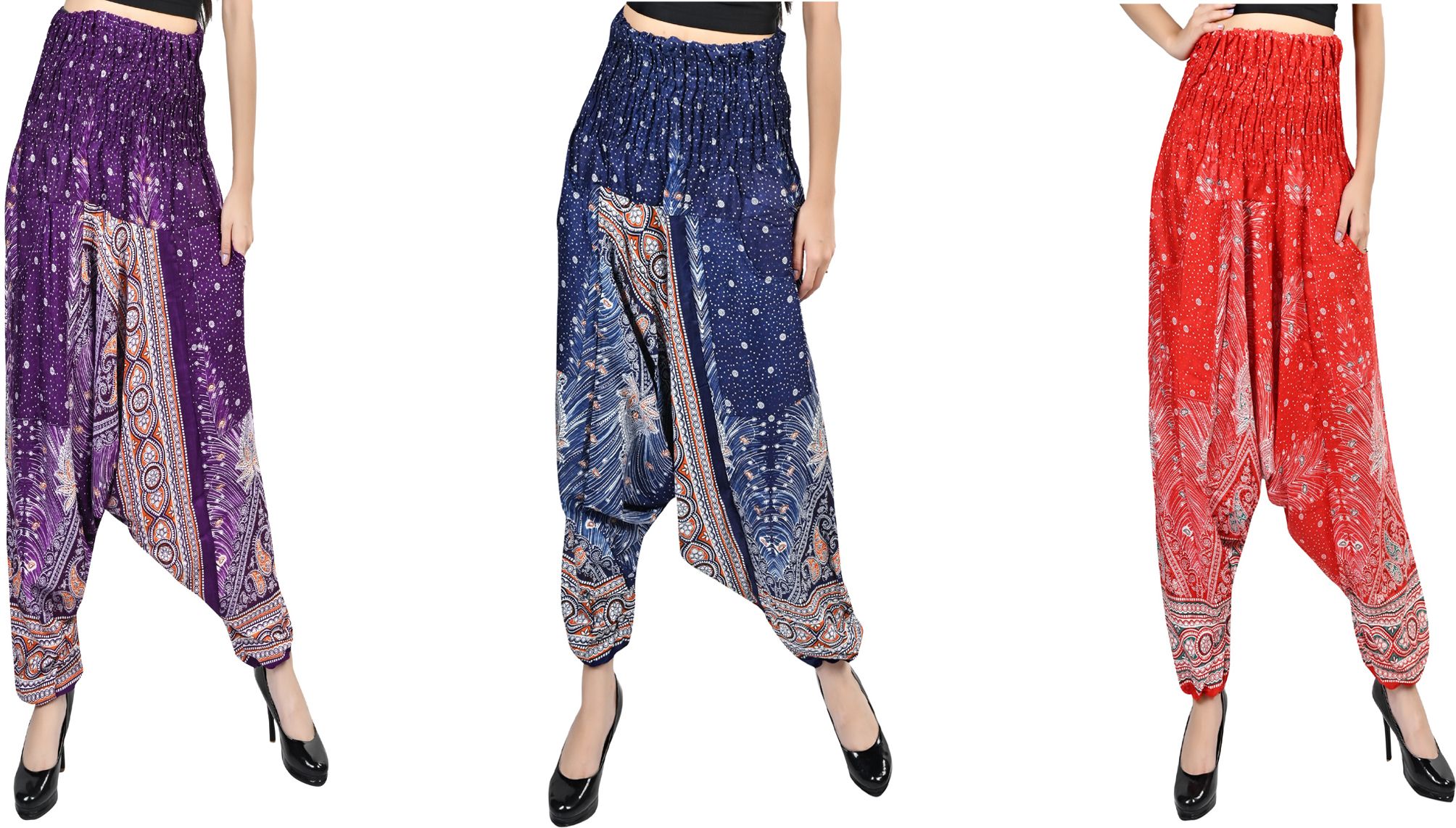 narnari Printed Rayon Women Harem Pants-picture-16