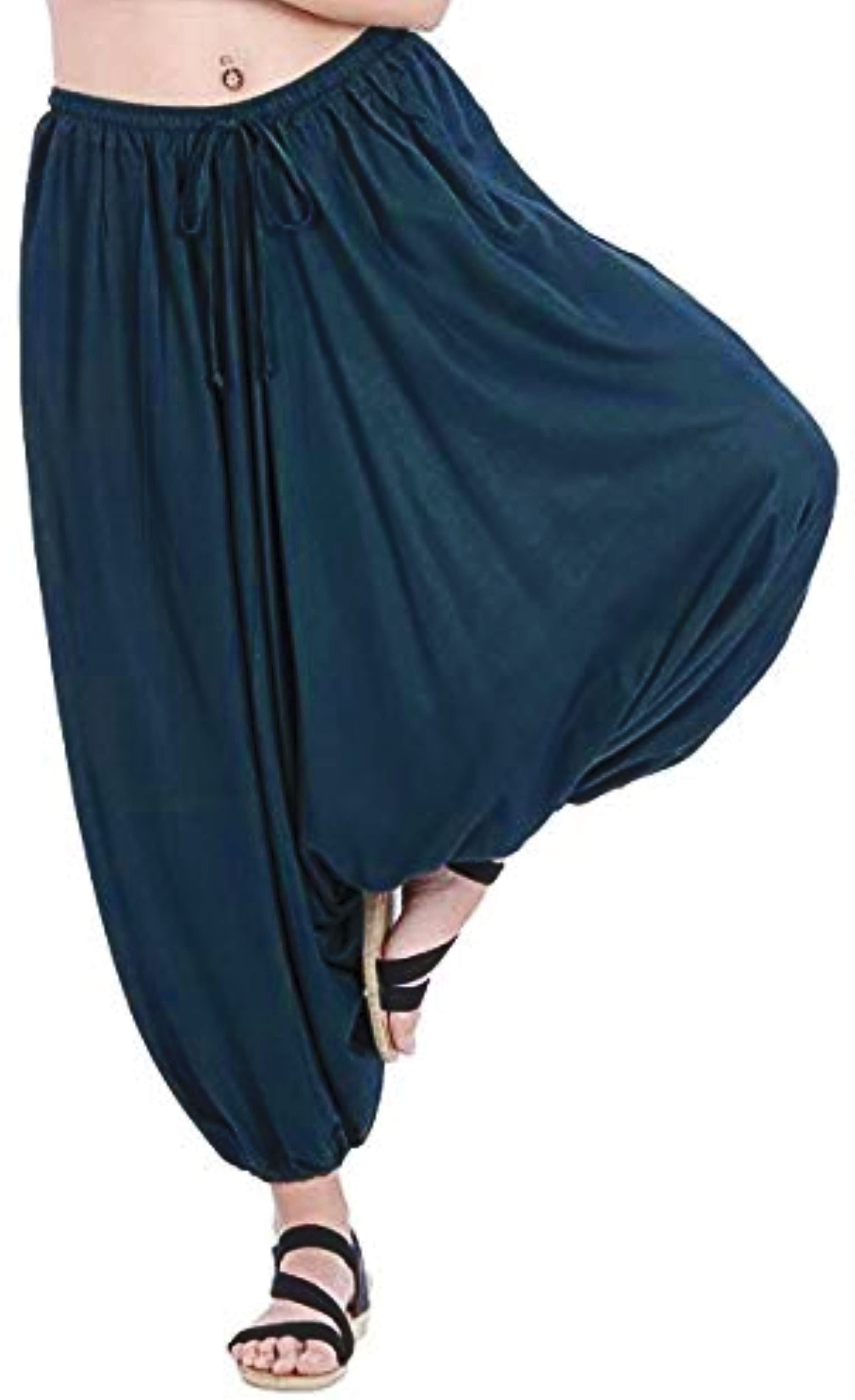 whitewhale Solid Rayon Women Harem Pants-picture-19