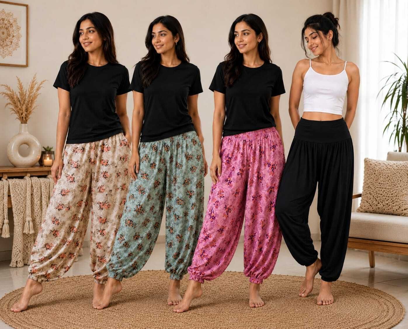 Printed Polyester Women Harem Pants-image-42