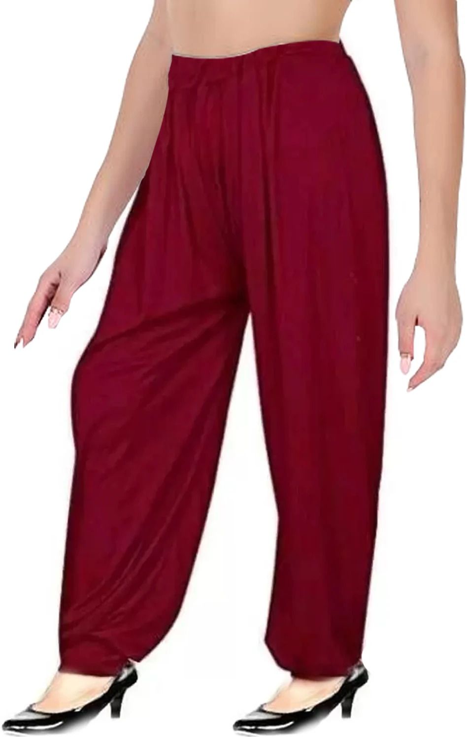 madegood Solid Cotton Lycra Blend Women Harem Pants-picture-29