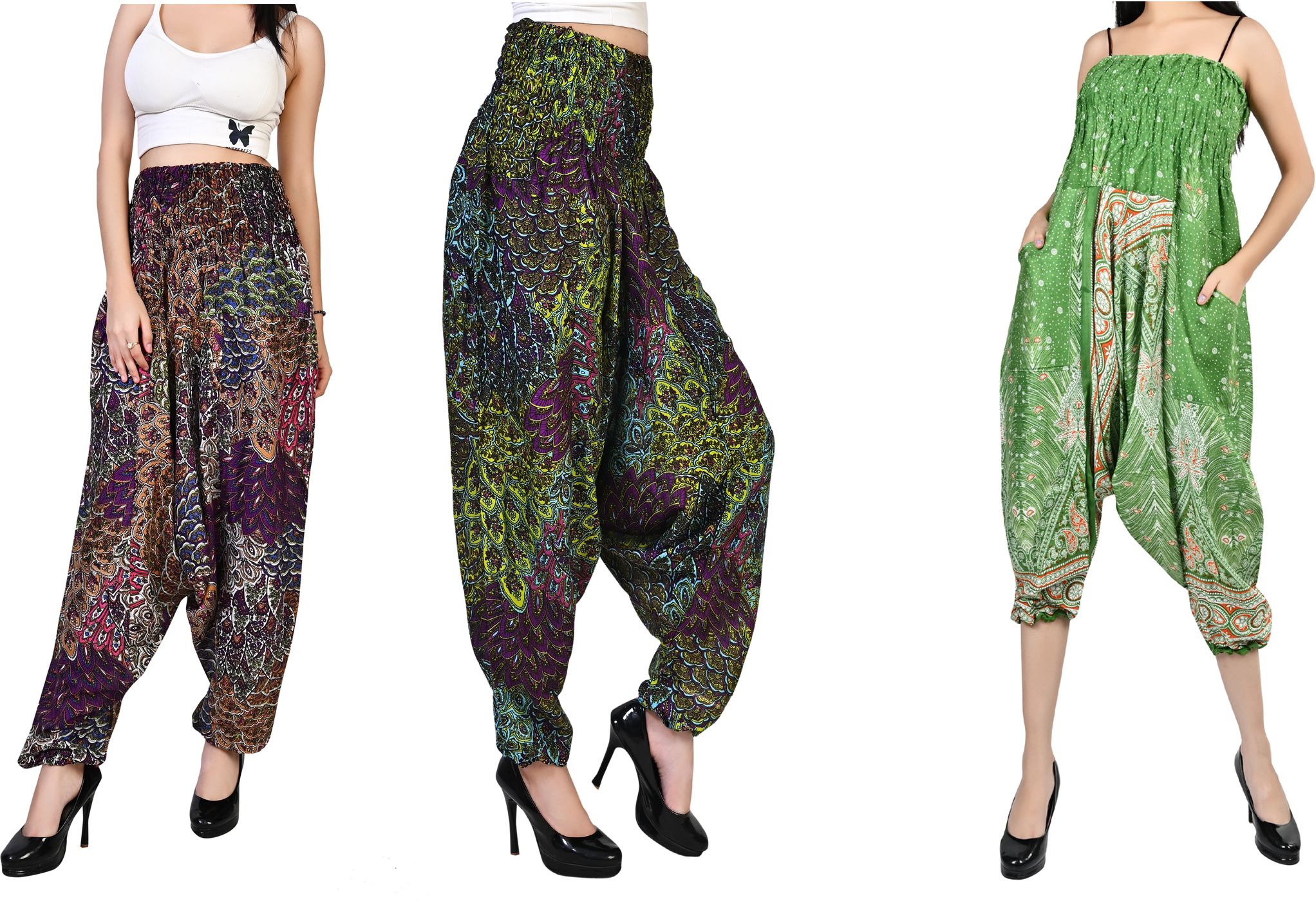 fusfus Printed Rayon, Cotton Women Harem Pants-picture-34