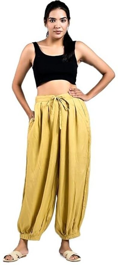Solid Cotton Women Harem Pants-image-30