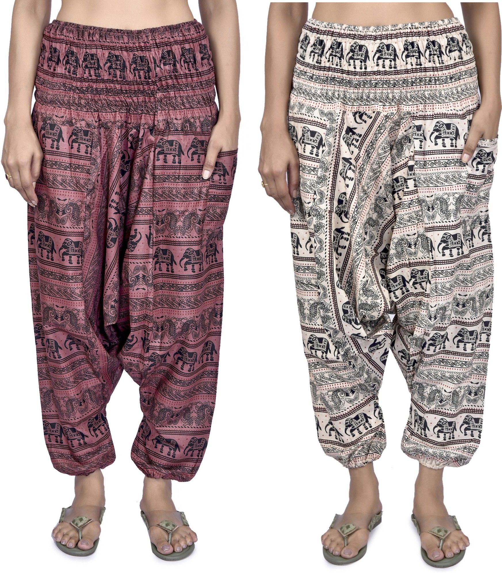 Animal Print Cotton Women Harem Pants-image-42