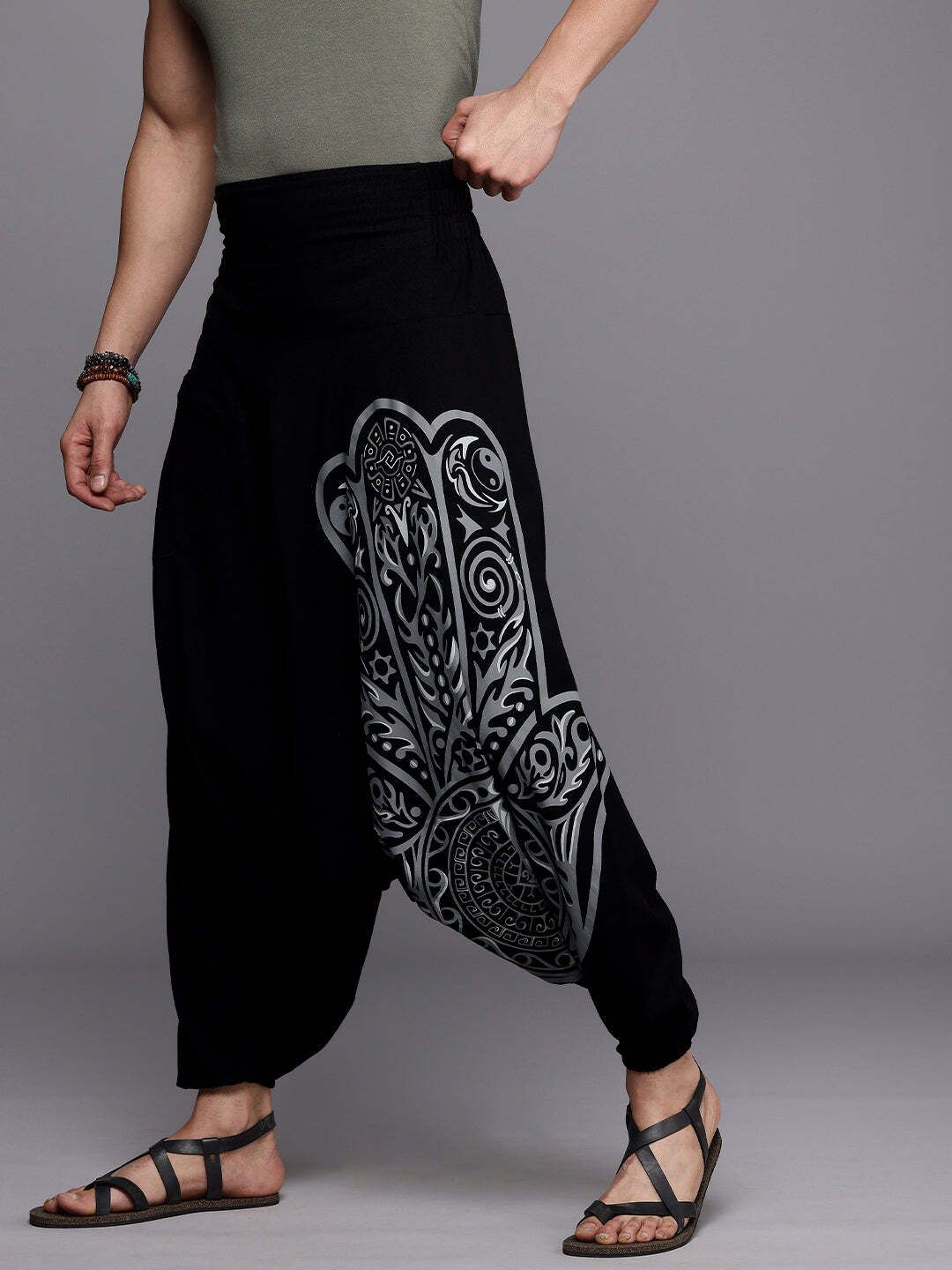 the veshti company Printed Cotton Men Harem Pants-picture-46