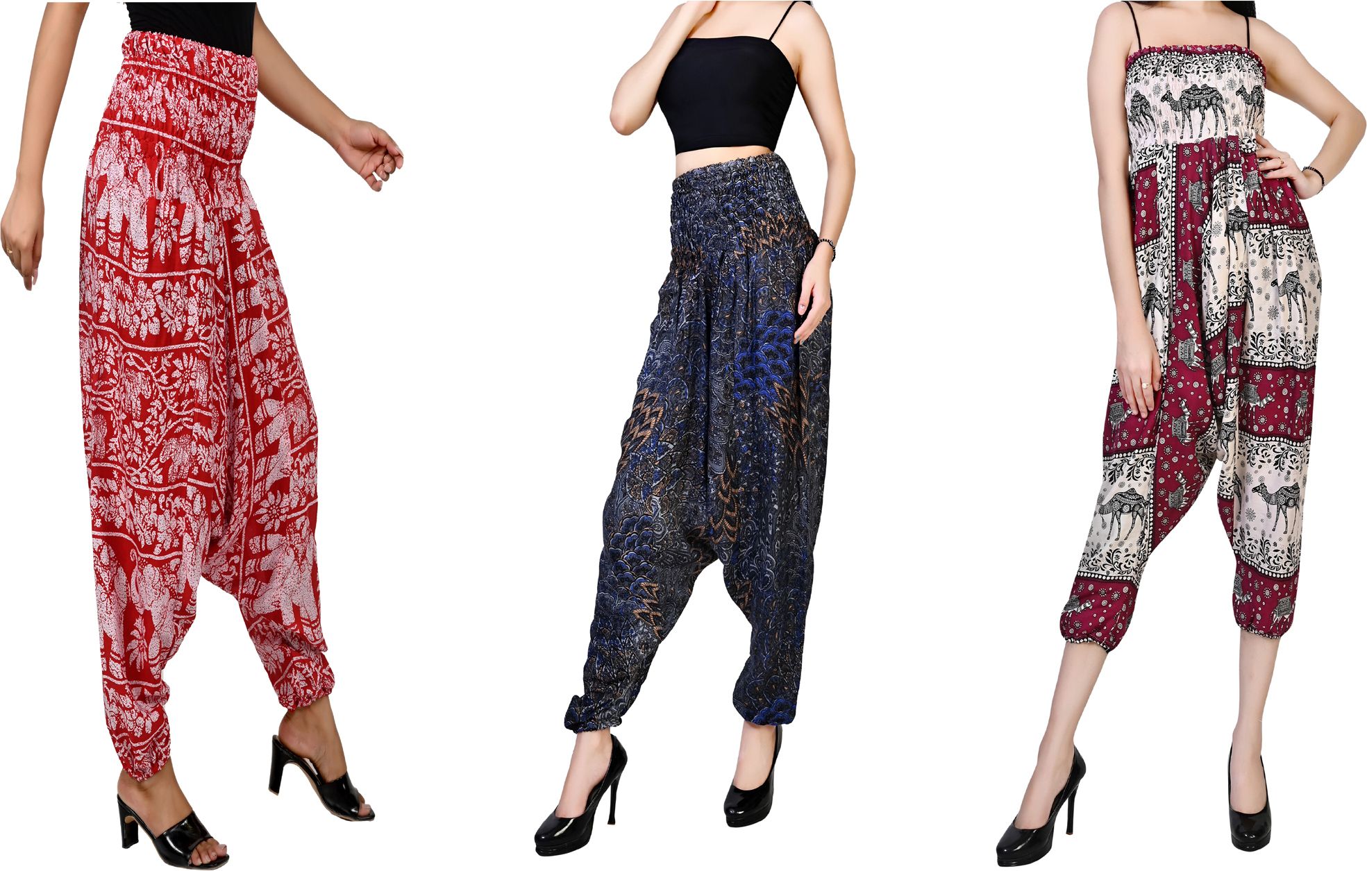 fusfus Printed Rayon, Cotton Women Harem Pants-picture-15