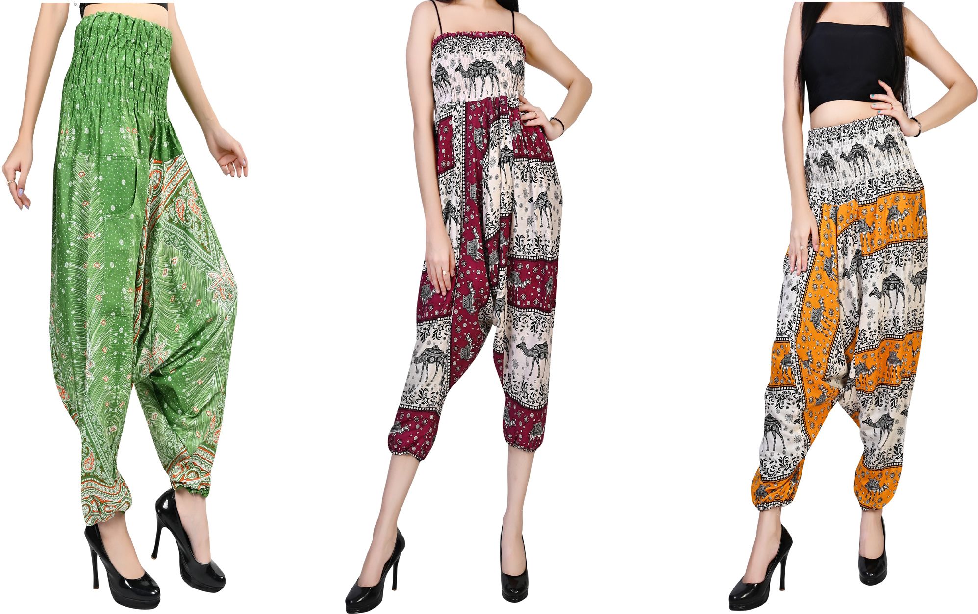 fusfus Printed Rayon, Cotton Women Harem Pants-picture-7